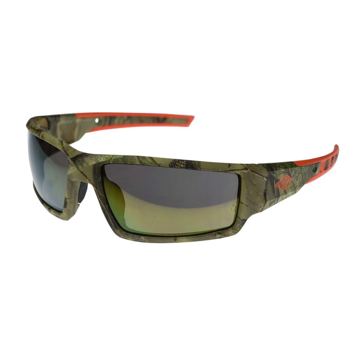 Crossfire Cumulus Premium Safety Eyewear - Camo Frame - Gold Mirror Lens