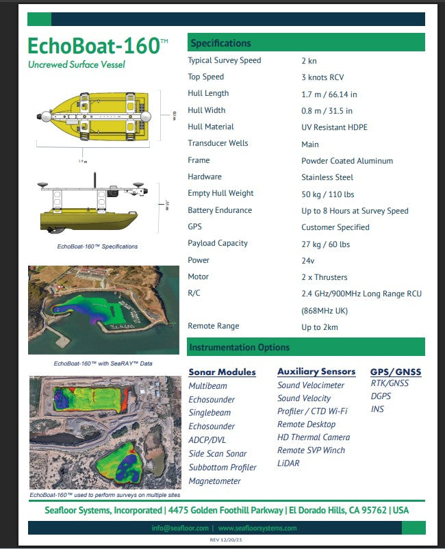EchoBoat™-160 USV remote Survey Platform