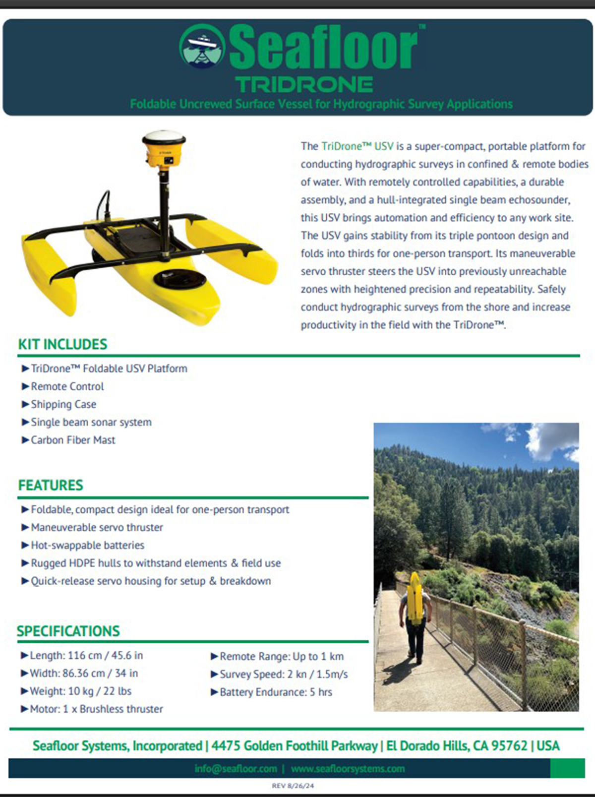 TriDrone™ USV: Portable Hydrographic Survey Solution - Rental