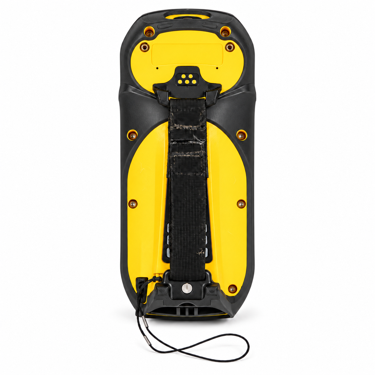 Rear view of used Trimble Geo 7X Centimeter handheld showing hand strap and housing