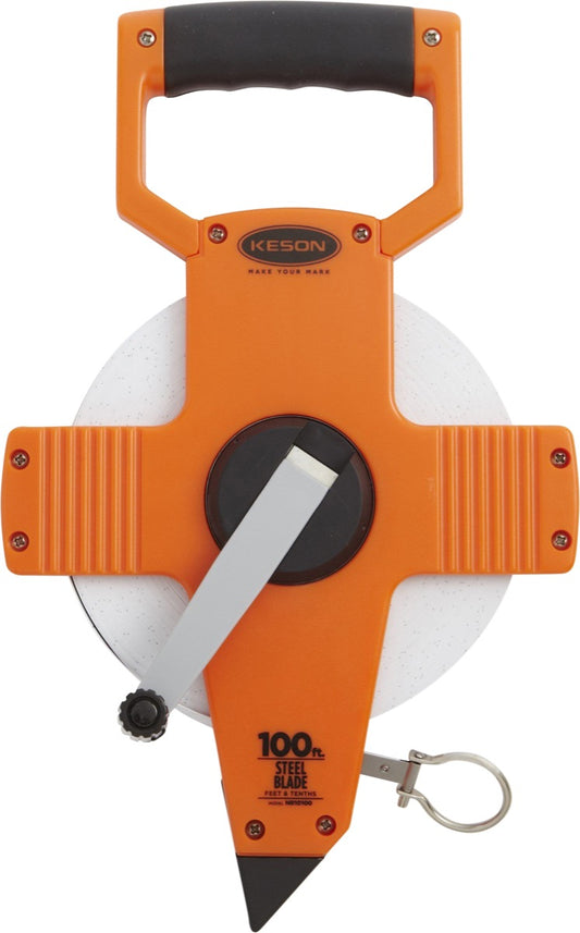 Keson Nylon Reinforced Steel Blade 100 Foot Tape with Hook