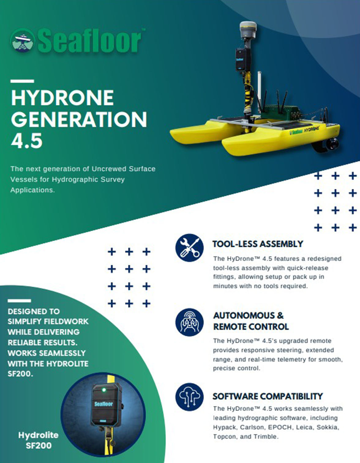 HyDrone™ - 4.5 Generation Portable Catamaran for Professional Hydrographic Surveys
