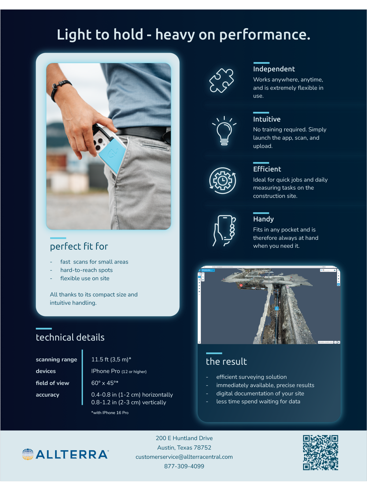 Sodex SDX-PocketScan: Handheld Scan Surveying for iPhone Pro