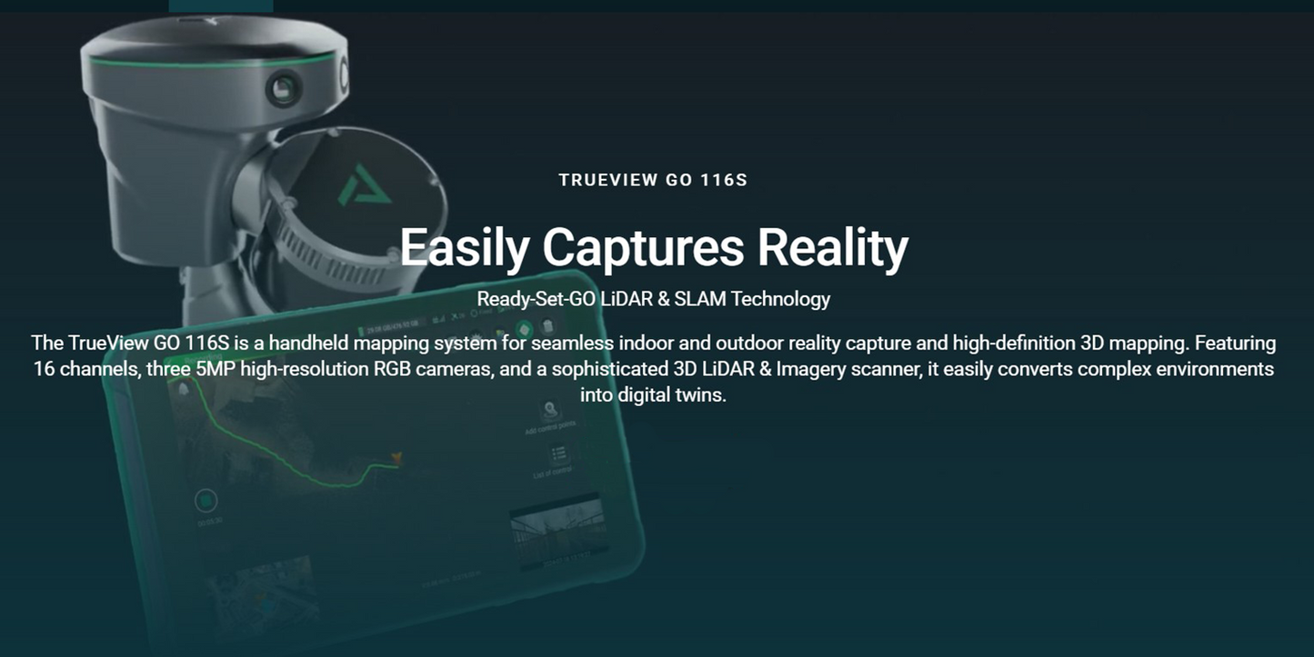 TrueView GO 116S - Handheld mapping system for reality capture
