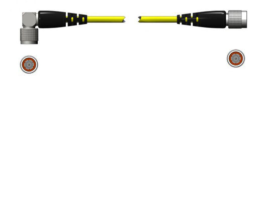 Geospace TNC Right Angle to TNC Straight GPS Radio Antenna Cable - 2 Feet