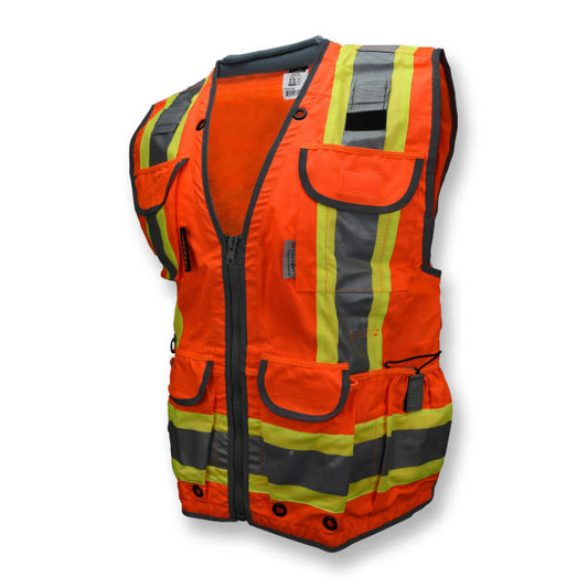 Radians SV55 Class 2 Heavy Woven Two Tone Vest (Hi-Viz Orange)