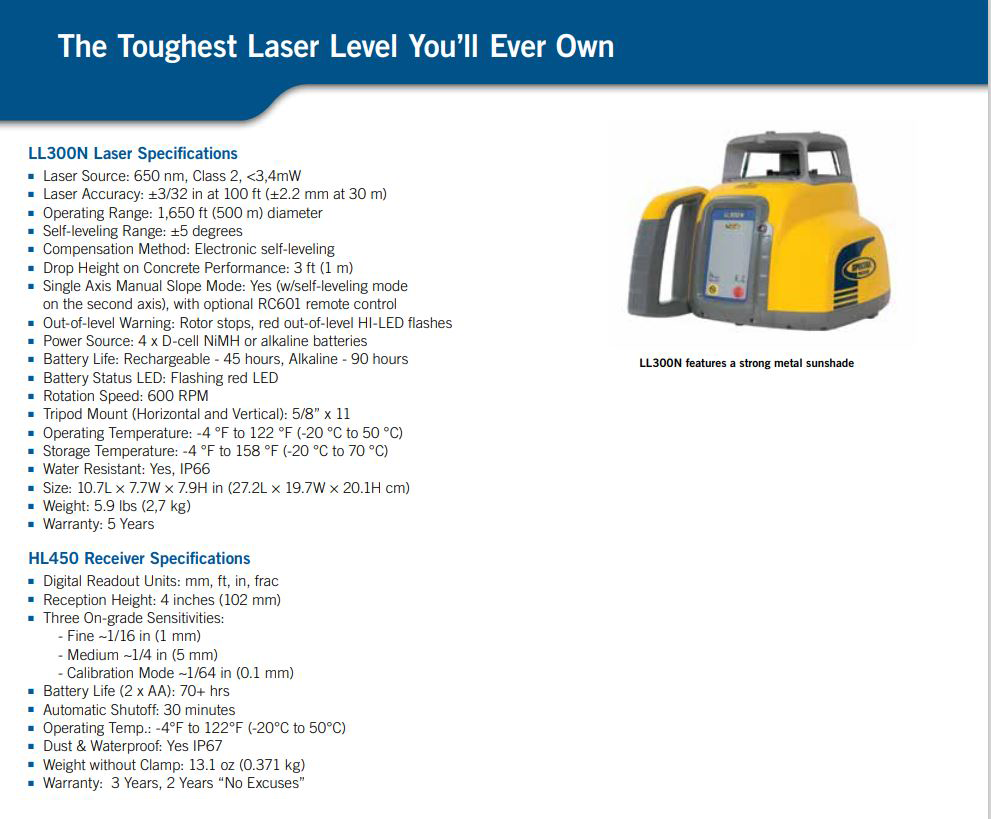 Trimble Laser Level