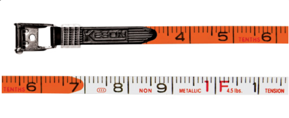 Keson 300 ft Fiberglass Blade Tape Measure with High Speed Rewind - 10ths w/Hook