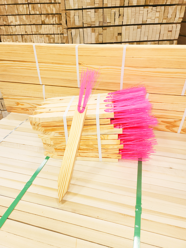 18" Pink Whiskered Guard Stakes (Yellow Pine)