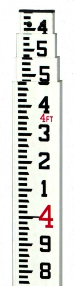 Crain / SECO Rectangular (CR) 8 ft Series Leveling Rod