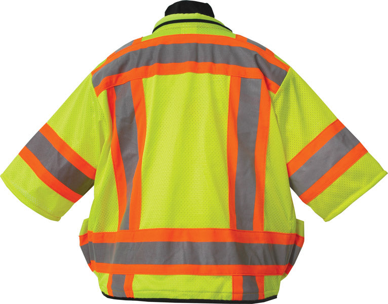 SECO 8365 Safety Utility Vest, ANSI/ISEA Class 3 – XXL (56-58) – Flo Yellow