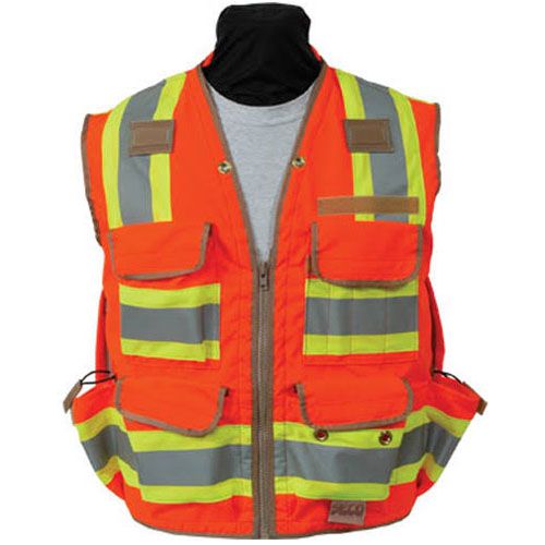SECO 8265 Series Class 2 Safety Vest - 2XL - Fluorescent Orange