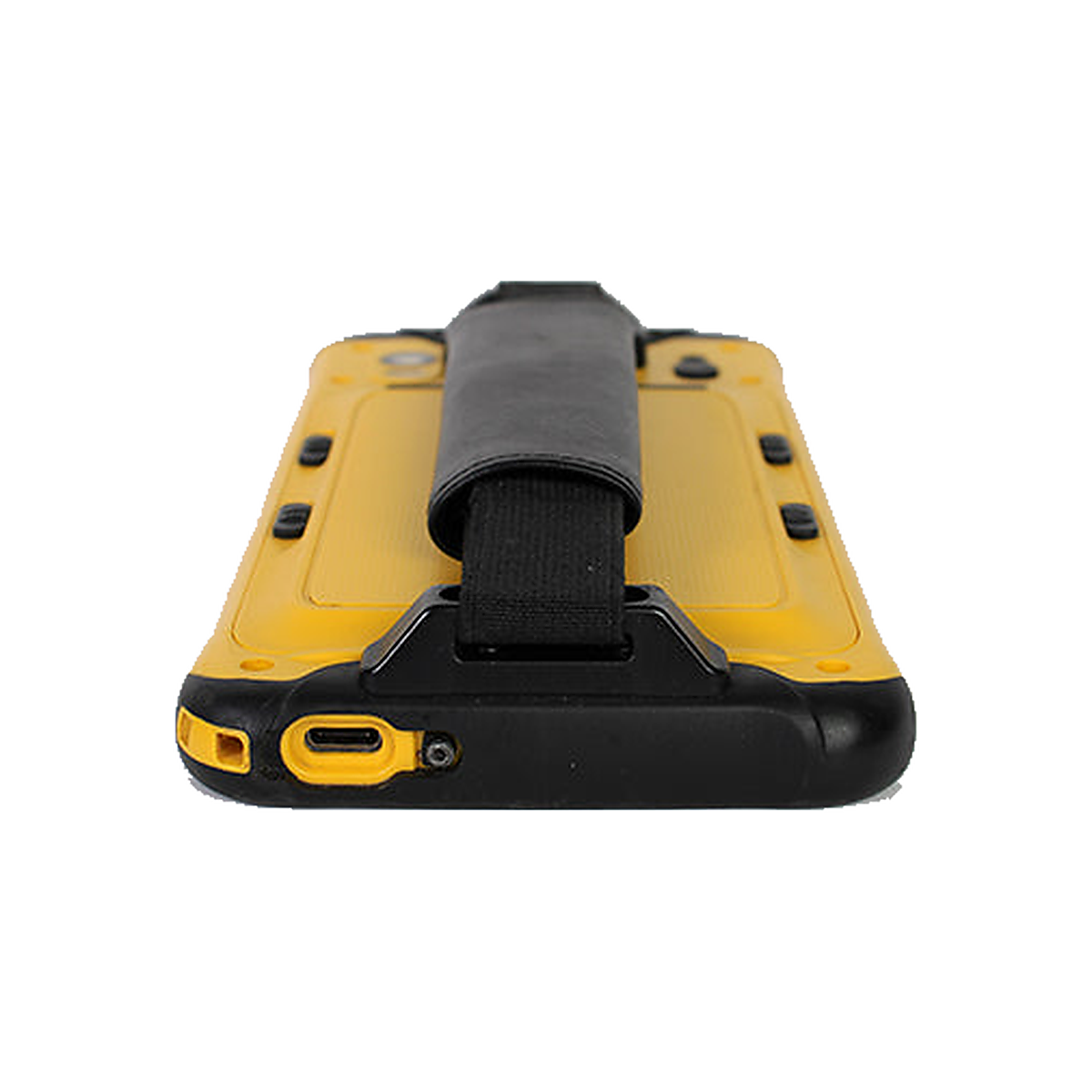 Used Trimble TDC600 Model 2 handheld, bottom view showing USB-C port
