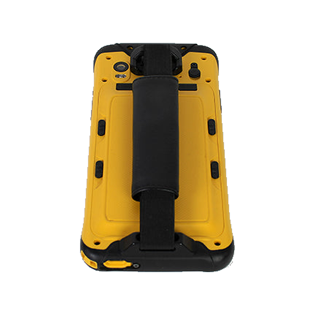 Used Trimble TDC600 Model 2 handheld, rear view with hand strap