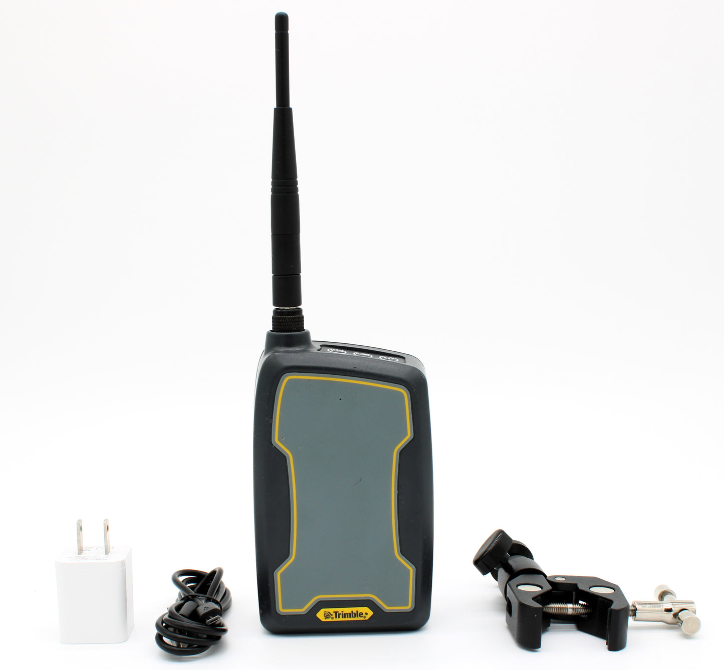 Trimble TDL2.4 Data Link External Radio with antenna, charger, and pole bracket