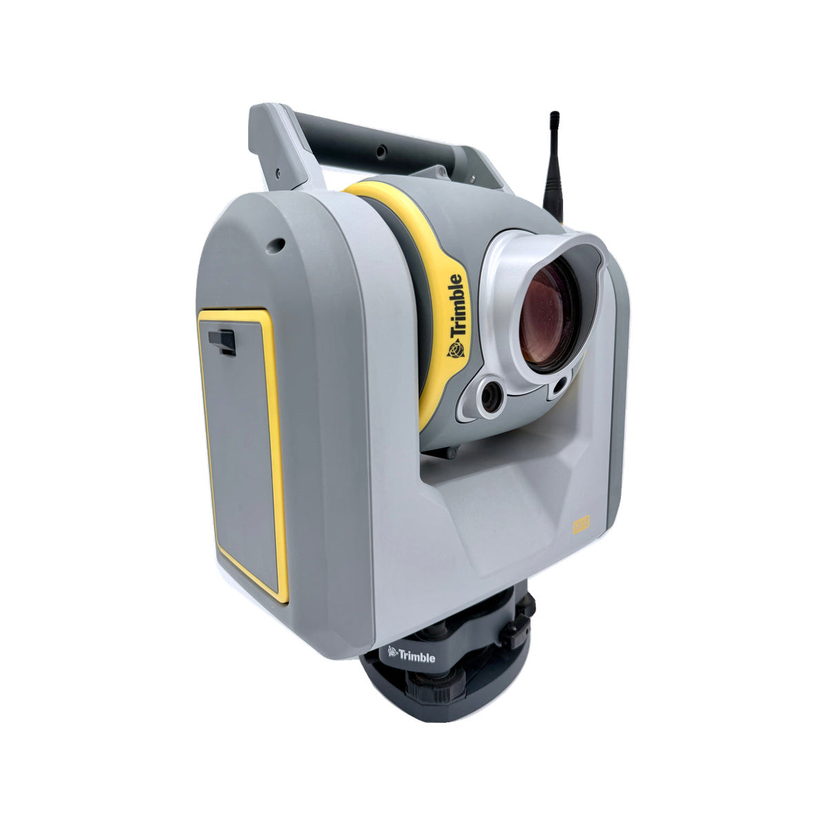 Used Trimble SX12 scanning total station, side view showing telescope and housing