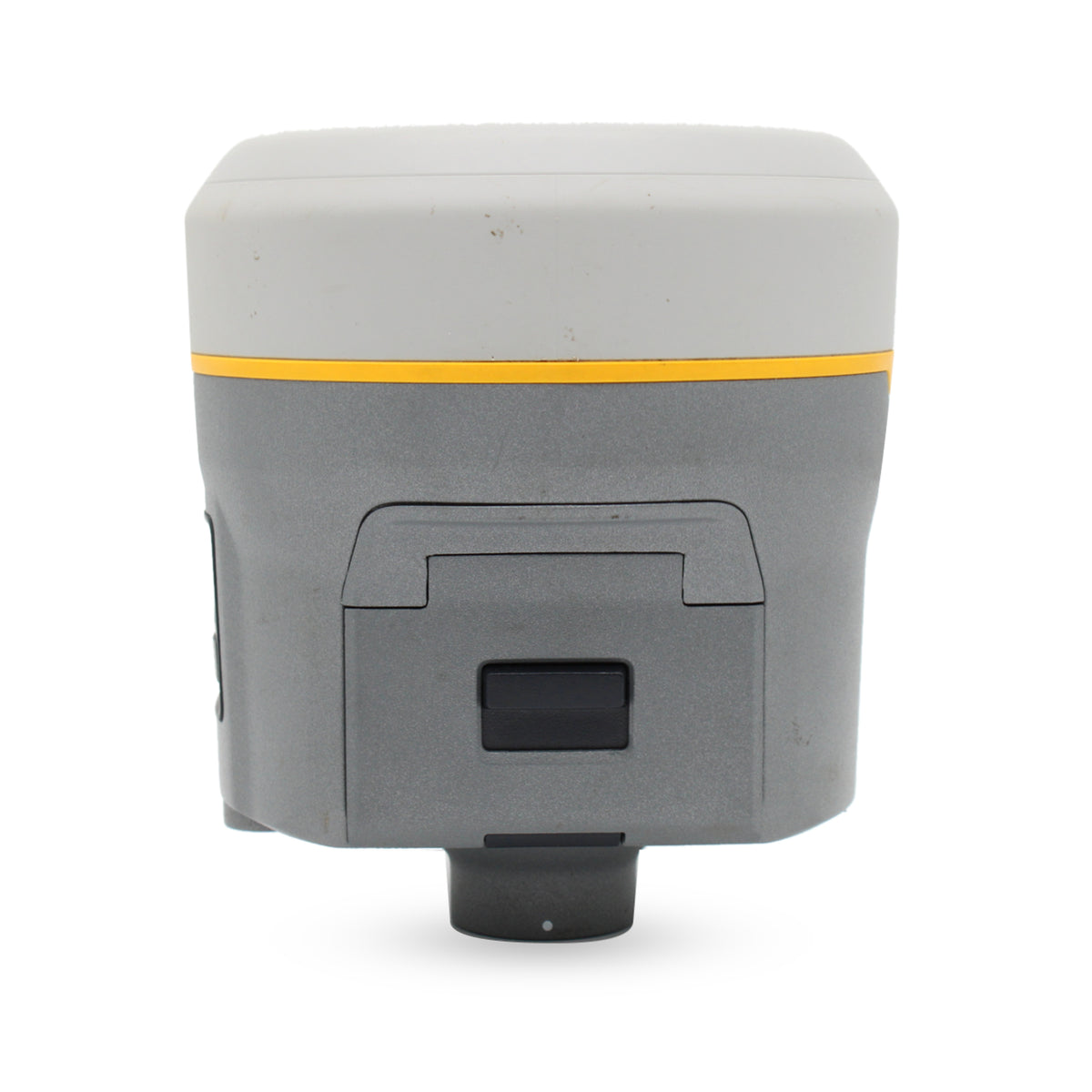 Used Trimble R10 Model 1 GNSS receiver, battery compartment side