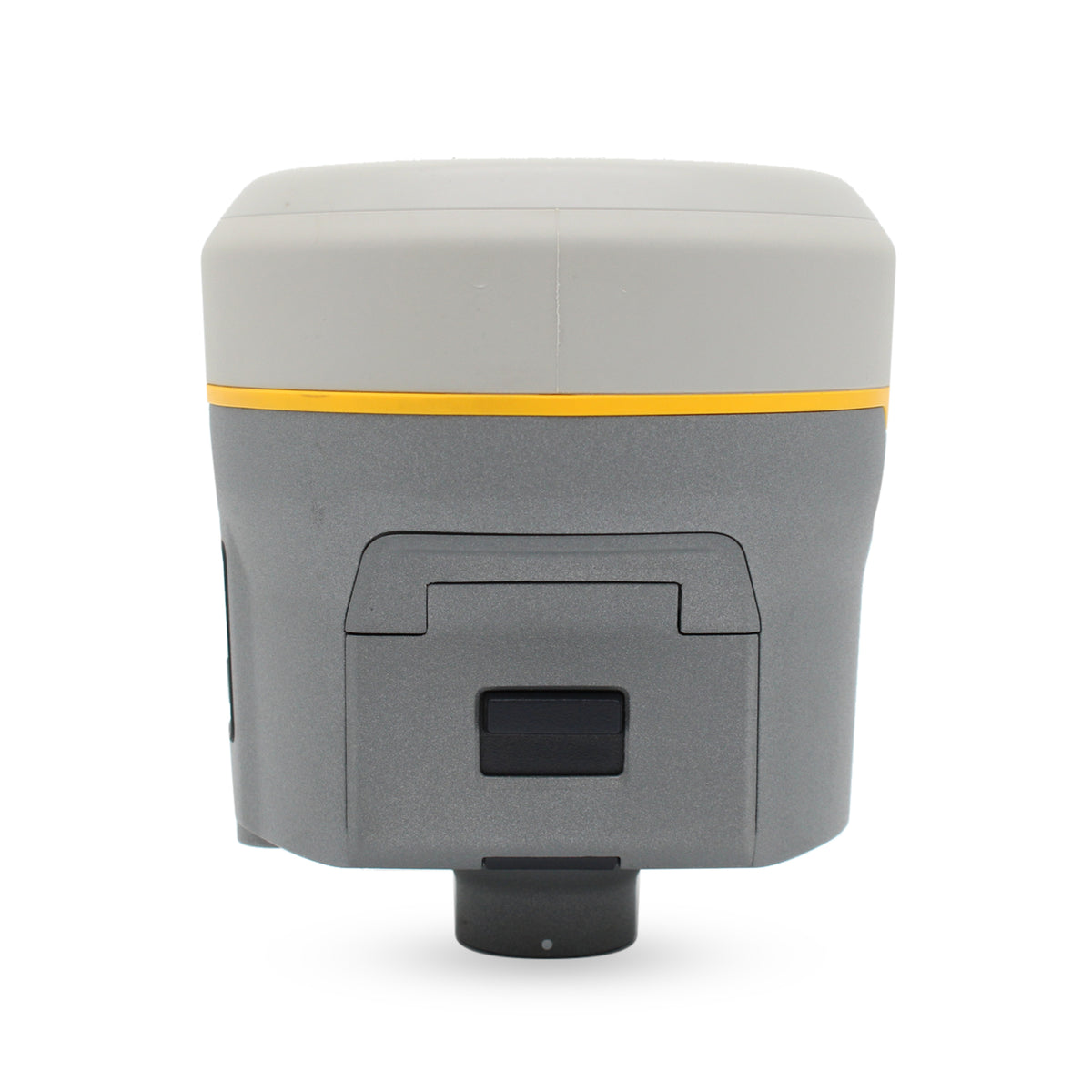 Used Trimble R10 Model 2 GNSS receiver, battery compartment side
