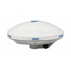 Used Trimble Zephyr Model 2 Rover GNSS antenna, front and side view showing housing and connector cap
