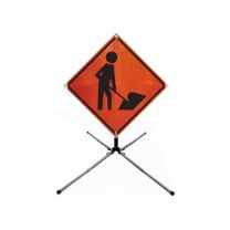 Dicke Safety Sign Stand with Aluminum Legs