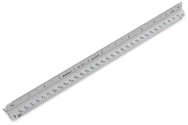  ALVIN 241P 12 Drafting Ruler for Drawing, Planning, and  Design, High Impact Plastic Engineer Triangular Scale : Office And School  Rulers : Office Products
